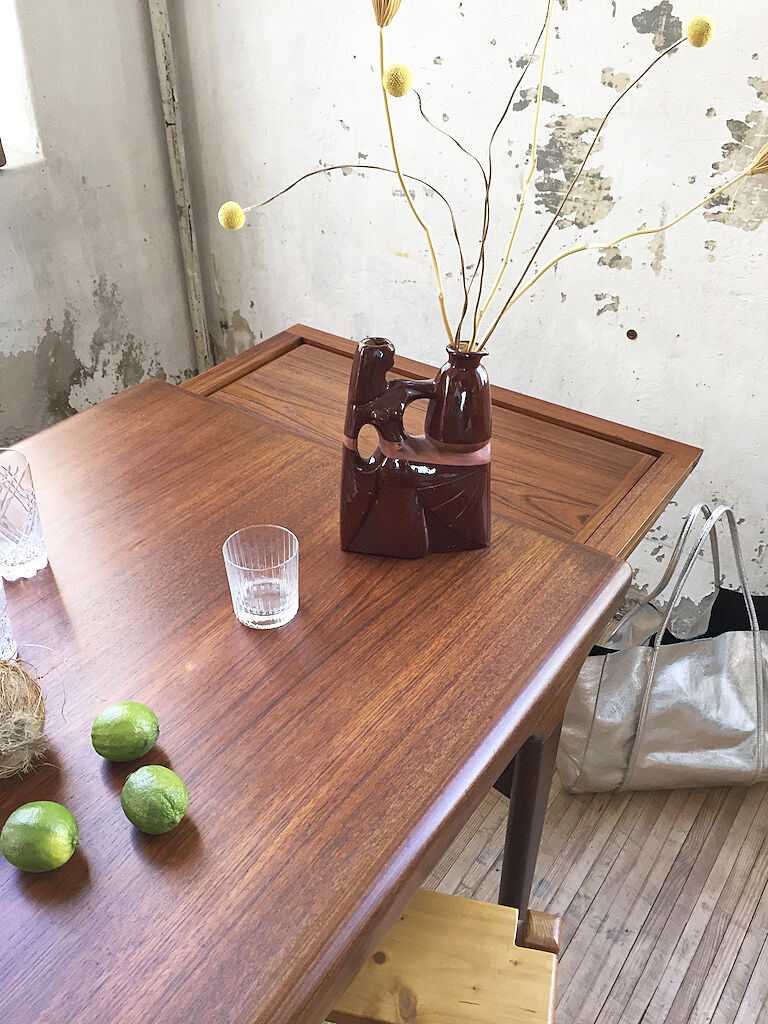 Ceramic pitcher vase polymorphic woman art deco