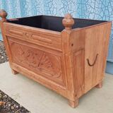 Old solid teak flower box