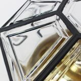 IRon and clear glass ceiling lights by Limburg, Germany, 1960s