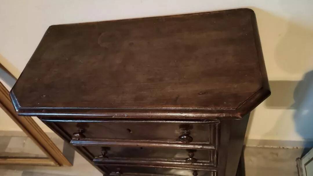 Antique 17th century walnut kneeler with drawers