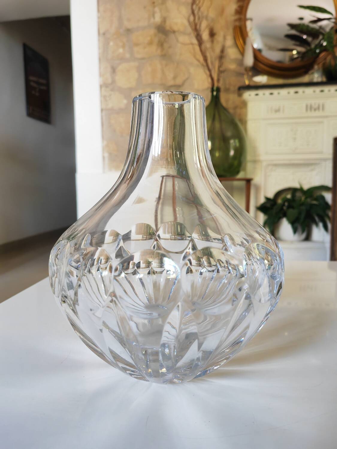 Cut crystal vase