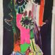 Bernard LORJOU, Nuit du Faubourg St Honoré, 1970. Original large format exhibition poster