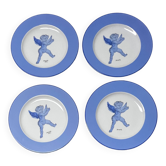 Guillaume Corneille (1922-2010) Plates The angel after Rubens, 2002 - Limoges porcelain