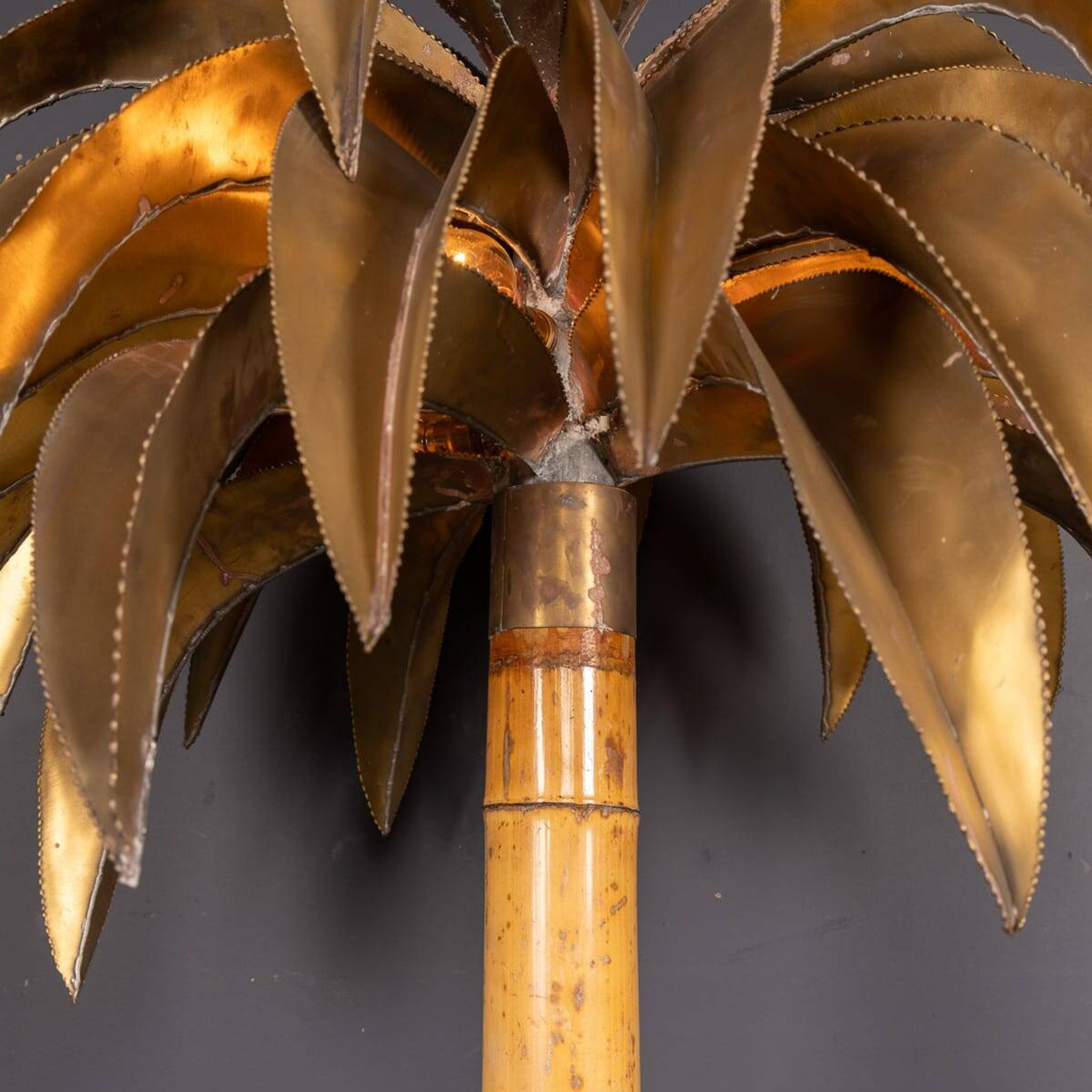 20thC French Palm Tree Floor Lamp, Christian Techoueyres For Maison Jansen