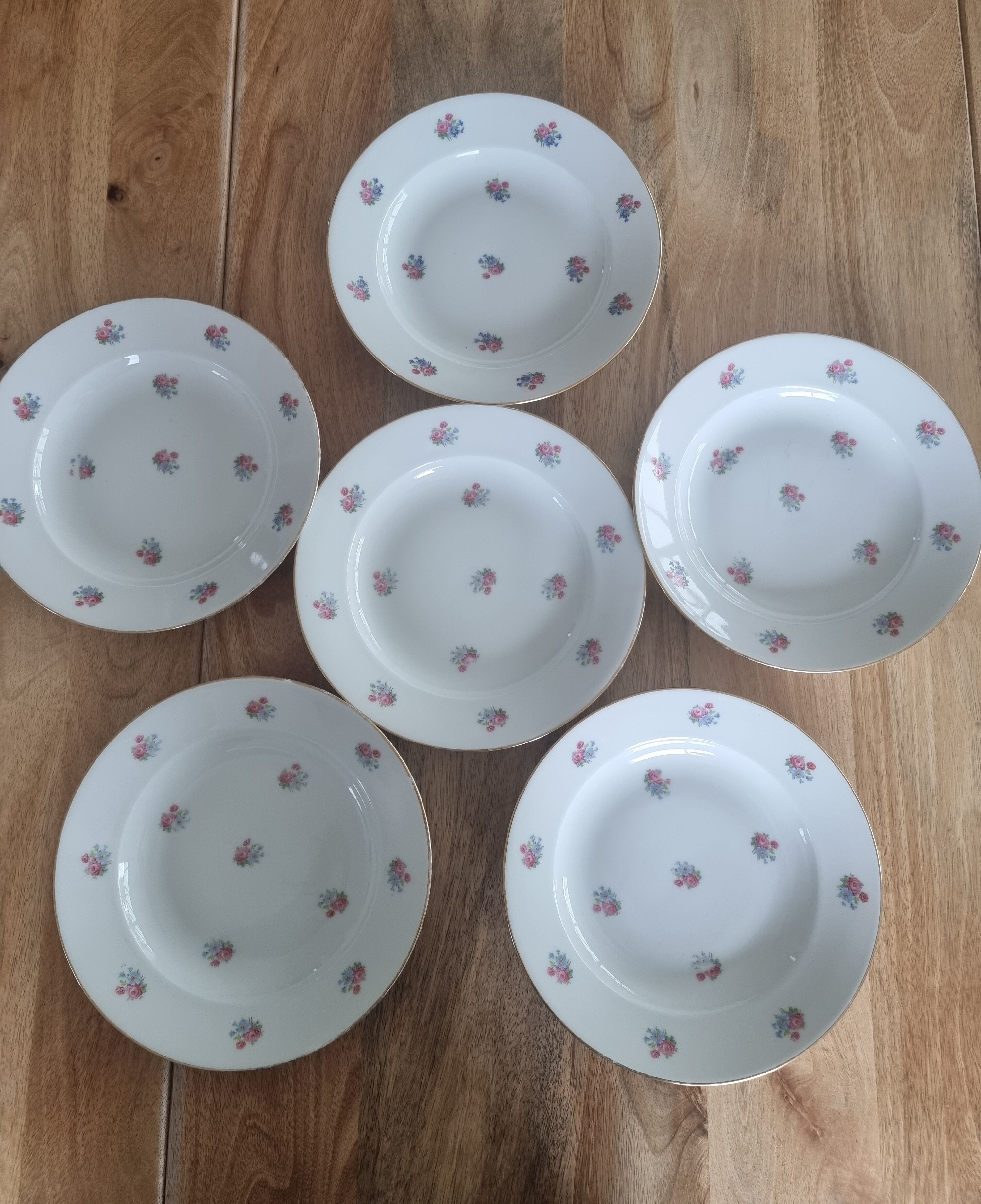 Set of 6 vintage plates
