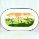Plat vintage laplau par villeroy & boch porcelaine "scène au champ", naïf design