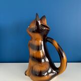 Brown cat carafe pitcher
