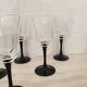 6 Octime octagonal black-footed wine glasses