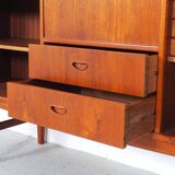 Danish Highboard with Tambour Doors, 1960s