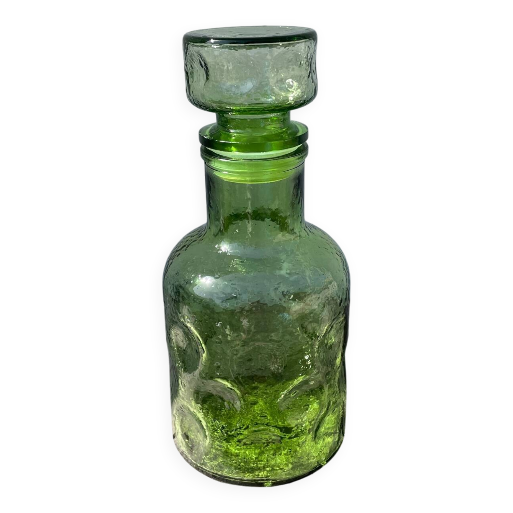 Green glass bottle 1970