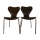 Pair of butterfly 3107 chairs by Arne Jacobsen pilot version, 1955