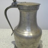 19th century wine pitcher carafe with lid