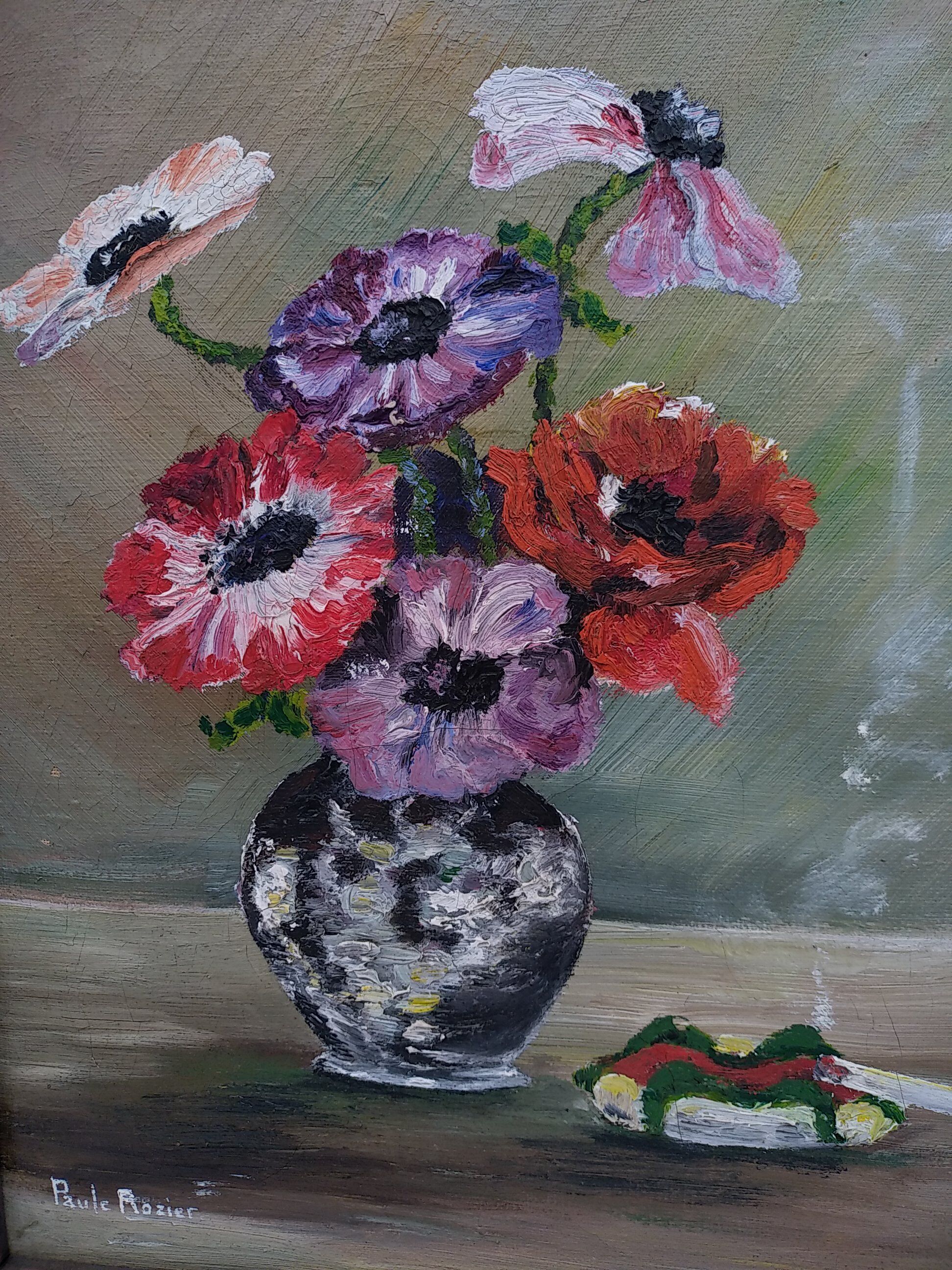 Paule Rozier 1910-1989, bouquet at the ashtray