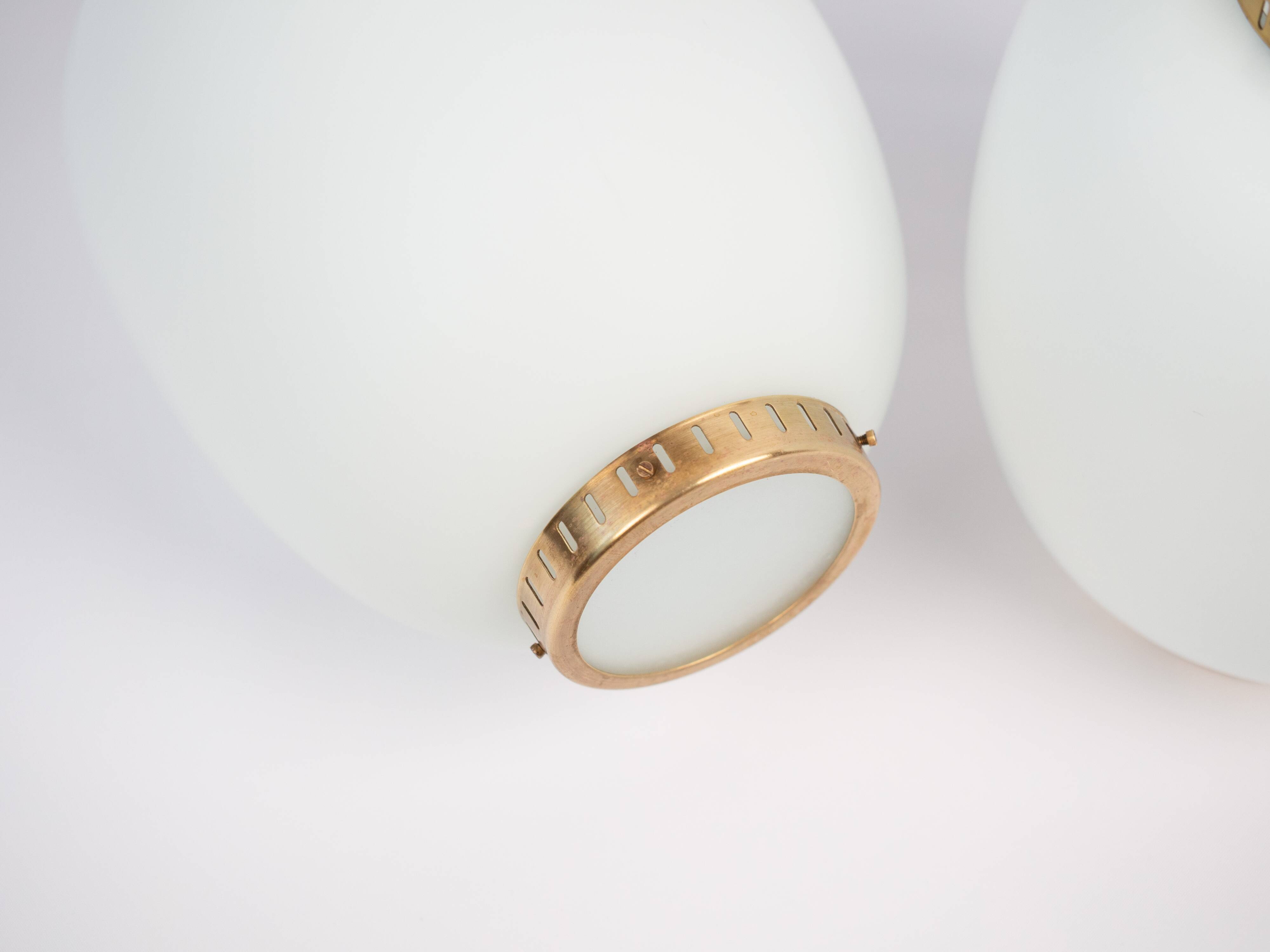 Pair of danish vintage Kina pendant lamps by Bent Karlby, Lyfa, 1946