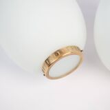 Pair of danish vintage Kina pendant lamps by Bent Karlby, Lyfa, 1946