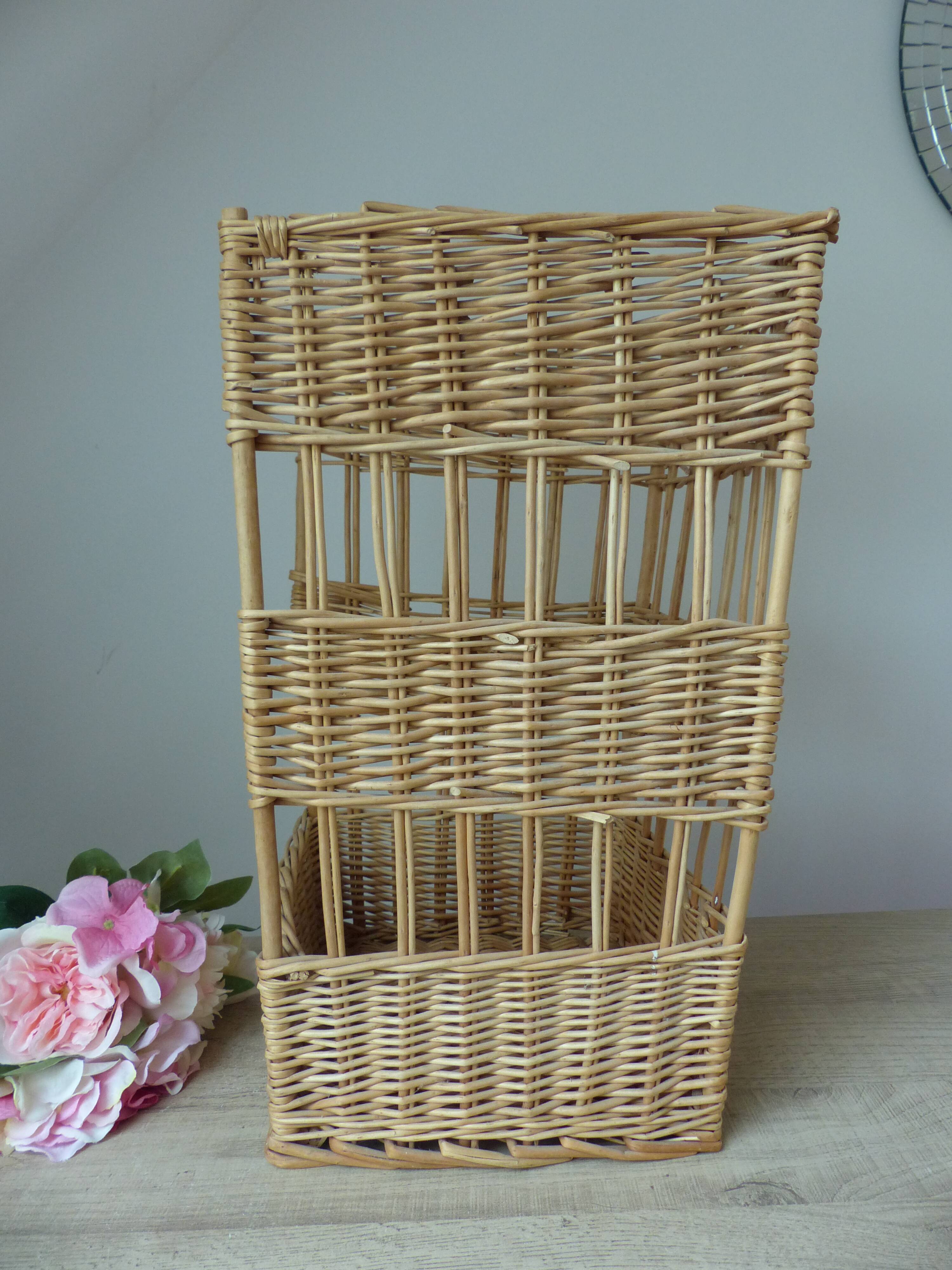 Large vintage bread basket – Wicker & rattan – French bakery style