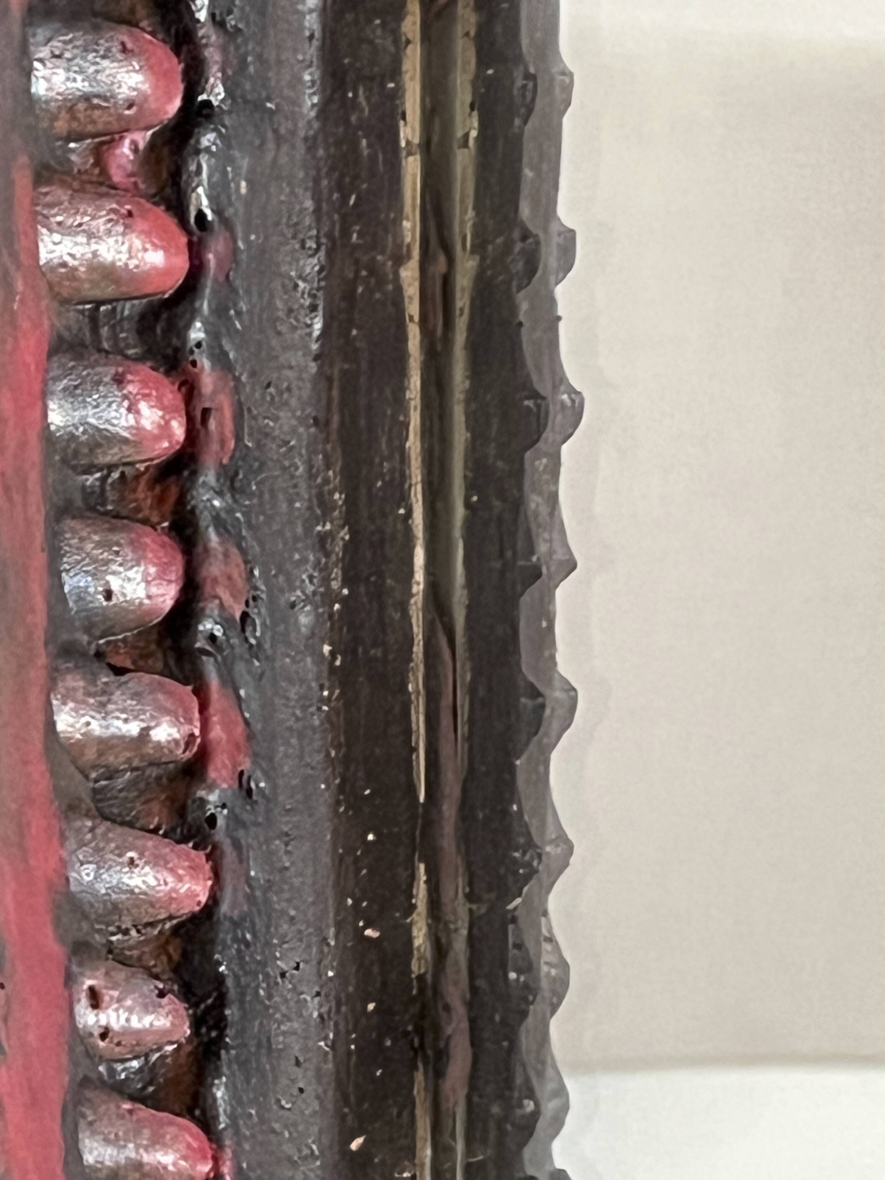 Large format ceramic wall mirror