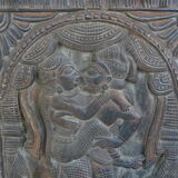 Ancien panneau en bois sculpté années 50