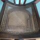 Armchair Curule Dagobert wood and rattan canning