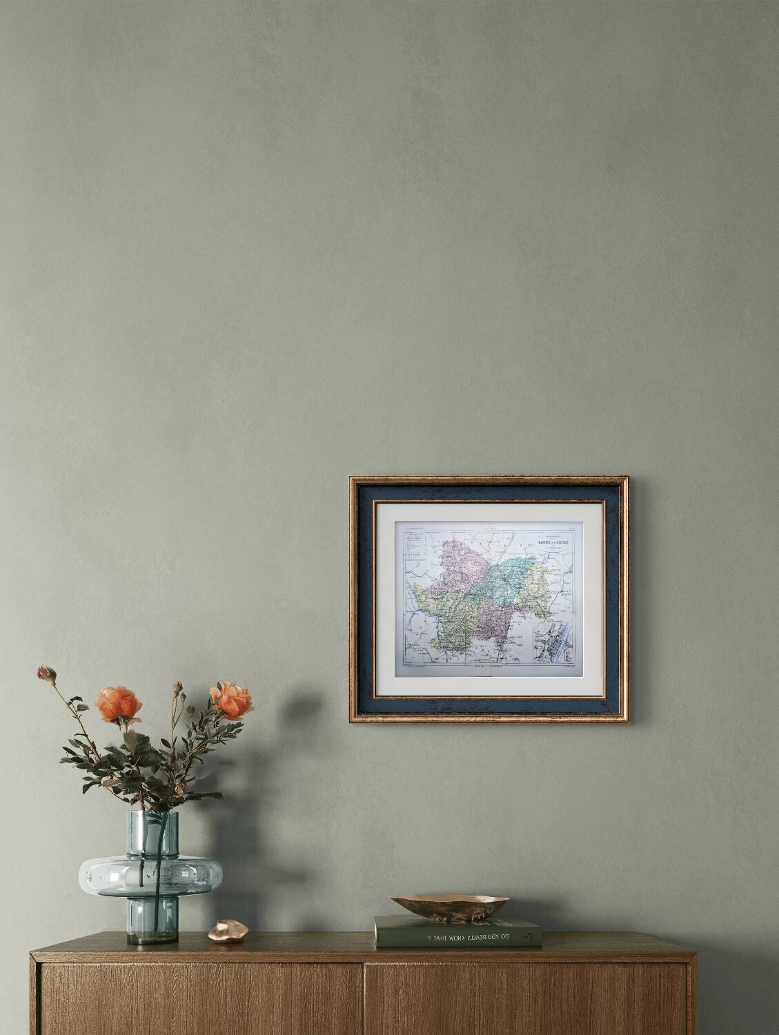 Saône-et-Loire, old map, printed in 1883.