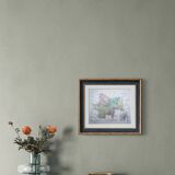 Saône-et-Loire, old map, printed in 1883.