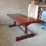 Ensemble table de ferme et 2 bancs