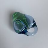 Art Glass Bowl in Blue by Jan Beranek for Skrdlovice, Czechoslovakia