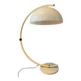 Lampadaire Dijkstra blanc style milieu du siècle, flexible, en forme de serpent et de champignon.