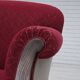 1950s, Danish 3-seater sofa, red and light grey furniture wool, oak wood.