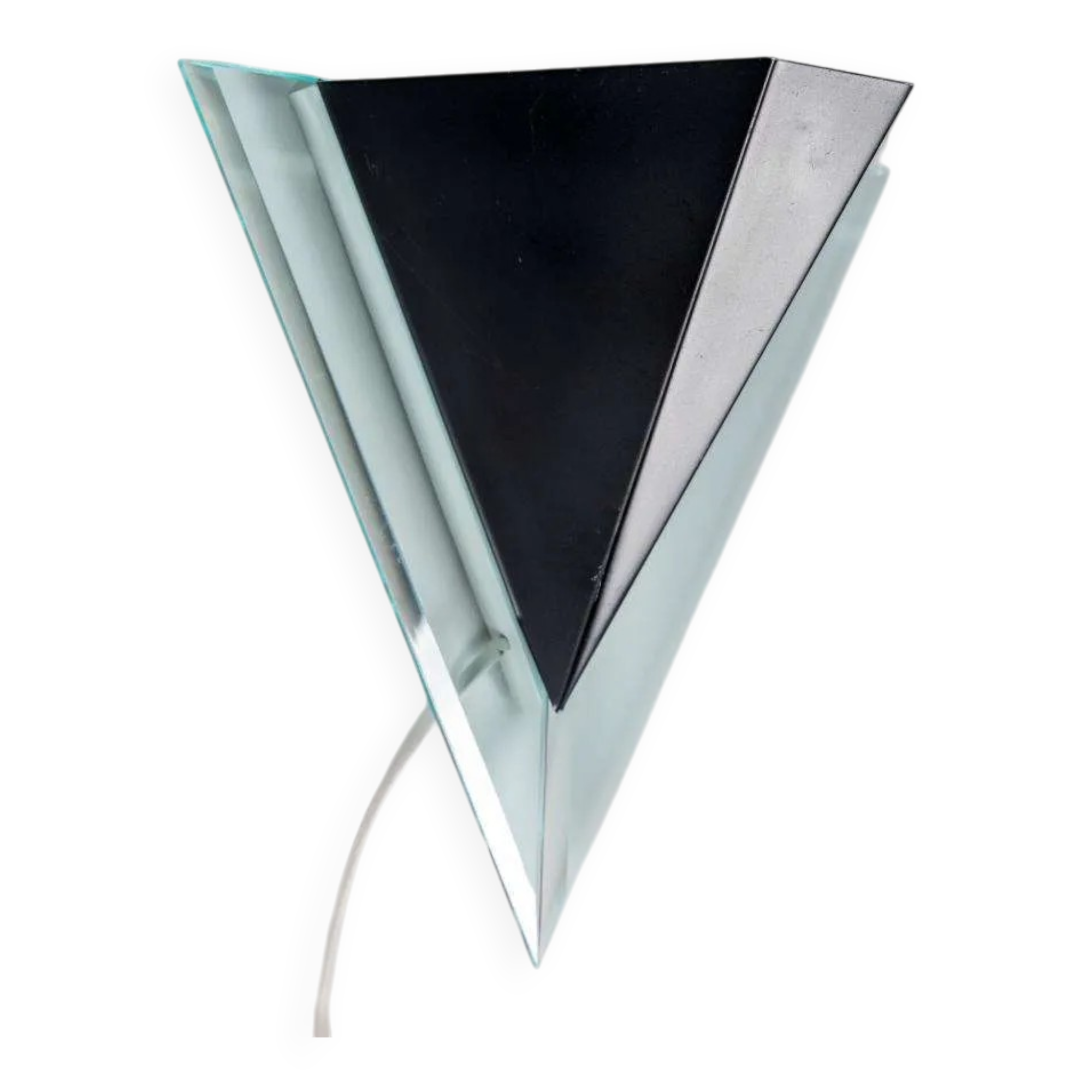 Minimalist 80s wall lamp, postmodern light fixture.