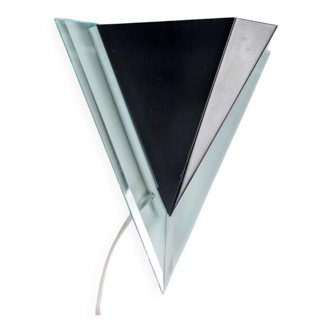 Minimalist 80s wall lamp, postmodern light fixture.