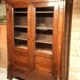 Period empire display bookcase in solid walnut