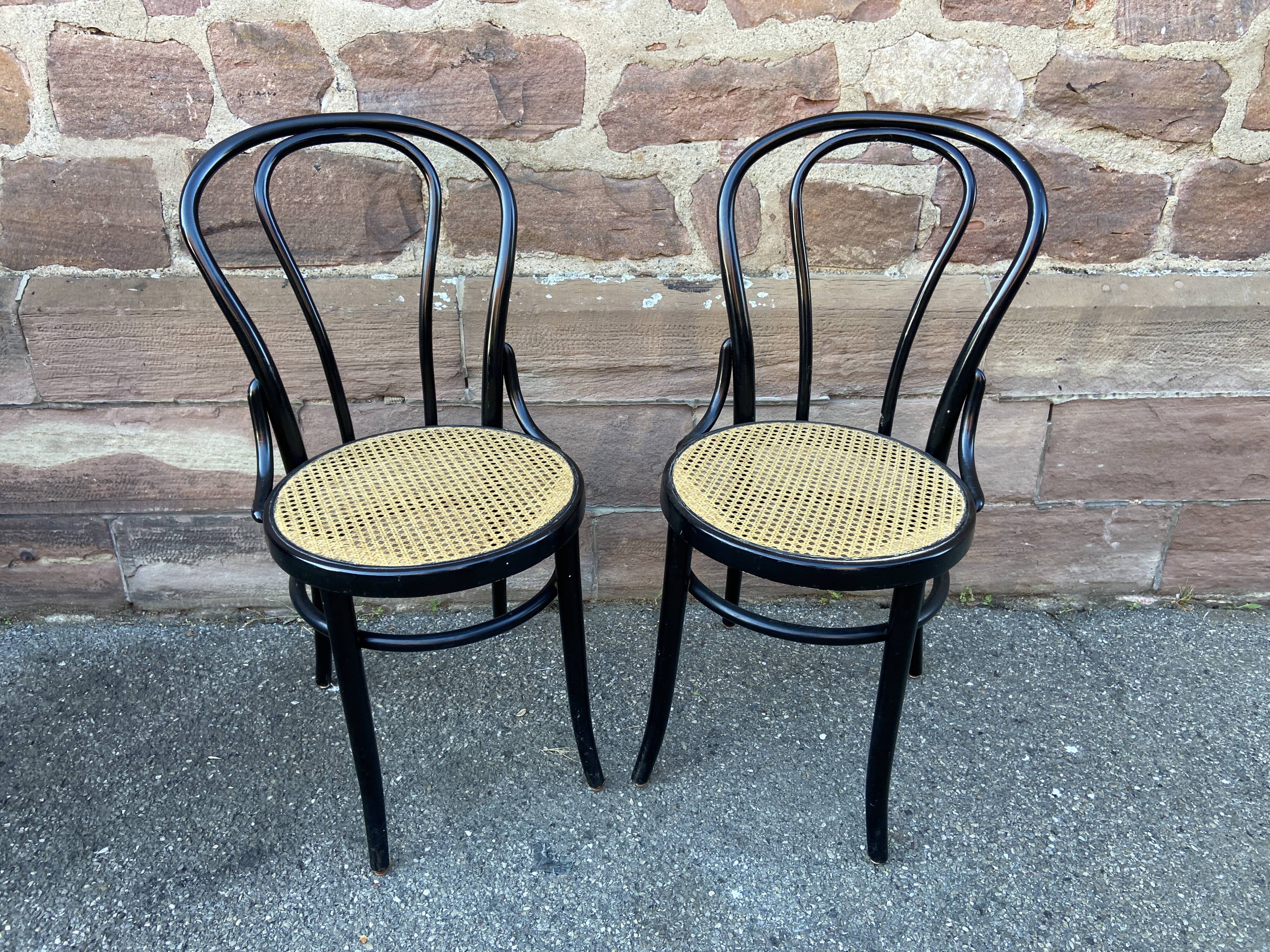 6 bentwood bistro chairs Fischel Thonet Style Nr 1980s