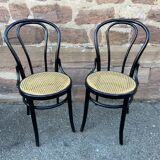 6 chaises bistrot bois courbé Style Fischel Thonet Nr  1980s