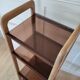 Scandinavian shelf in wood and plexiglass 70s
