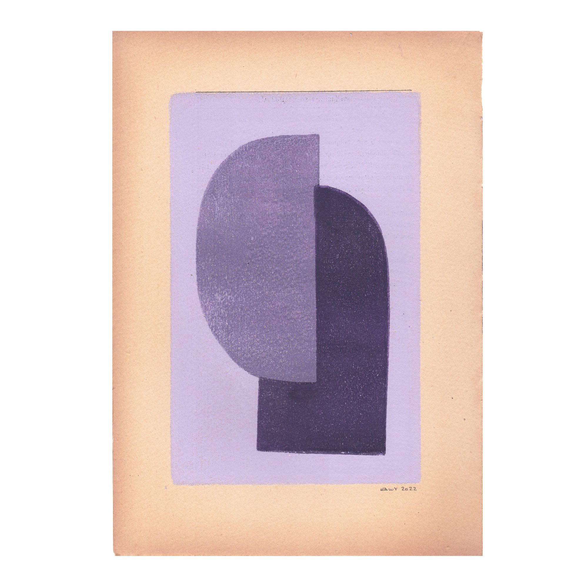 Duo de peintures sur papier ancien signées Eawy