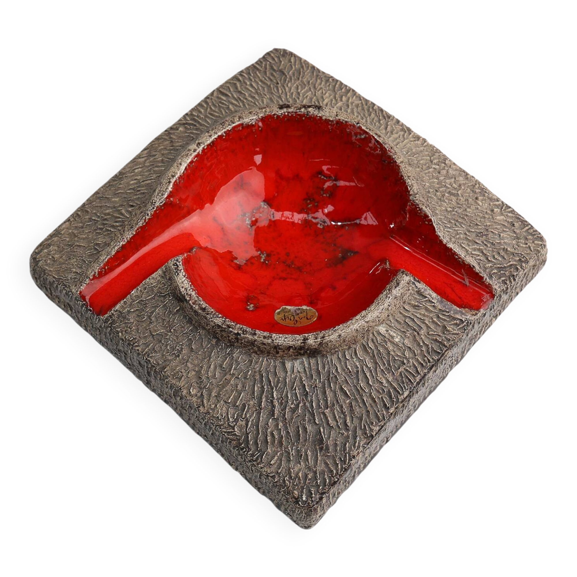 Mid-Century Ceramic Ashtray by Jan van Erp, The Netherlands 1970s