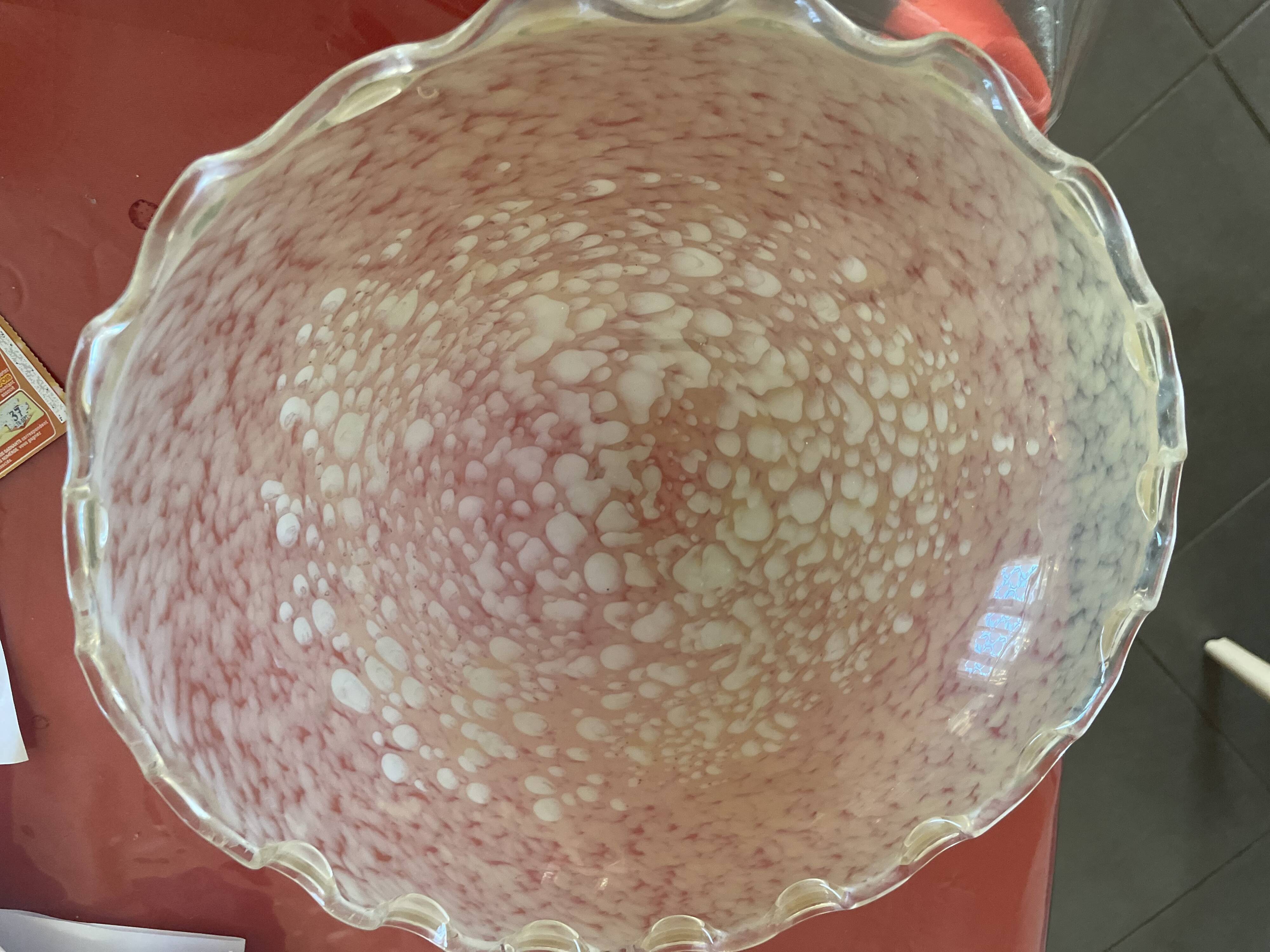 Yellow glass mushroom lamp