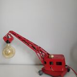 Vintage old metal toy lamp with bulbs