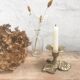 Bougeoir fleur en laiton