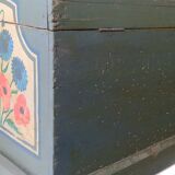 Painted wooden chest