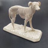 Nymphenburg porcelain greyhound sculpture signed PJ MENE