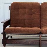 Scandinavian two-seater oak sofa, 1960s