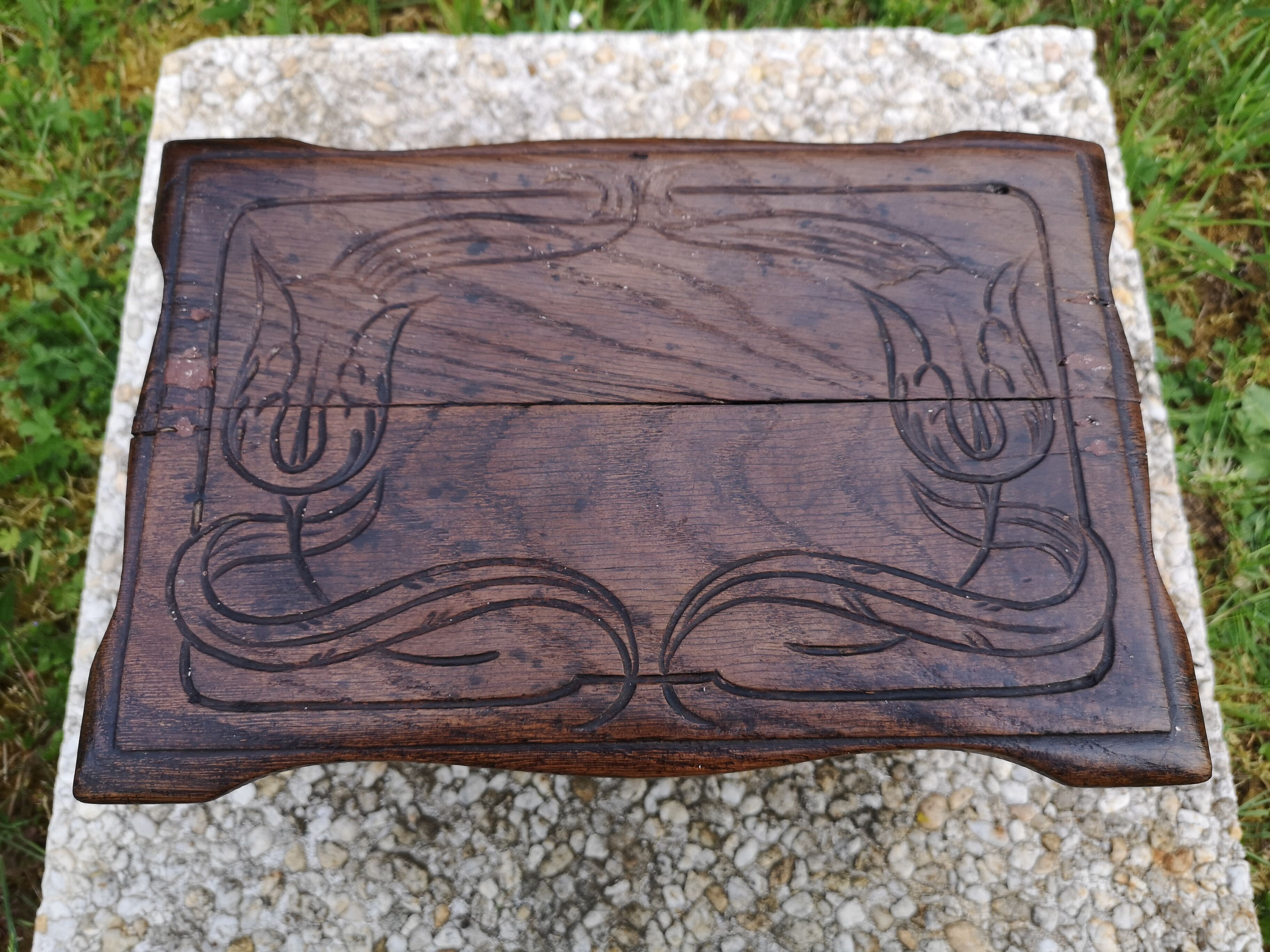 Bench rests feet patina vintage shabby chic gustavien art nouveau