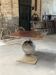 Patinated steel and zinc table
