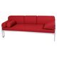 Bauhaus Sofa in Chrome and Upholstery by Hynek Gottwald, Czech, 1930s