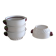 Set of 4 ceramic bowls with strawberry-shaped handles