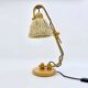 Lampe articulée en bois et corde, années 70