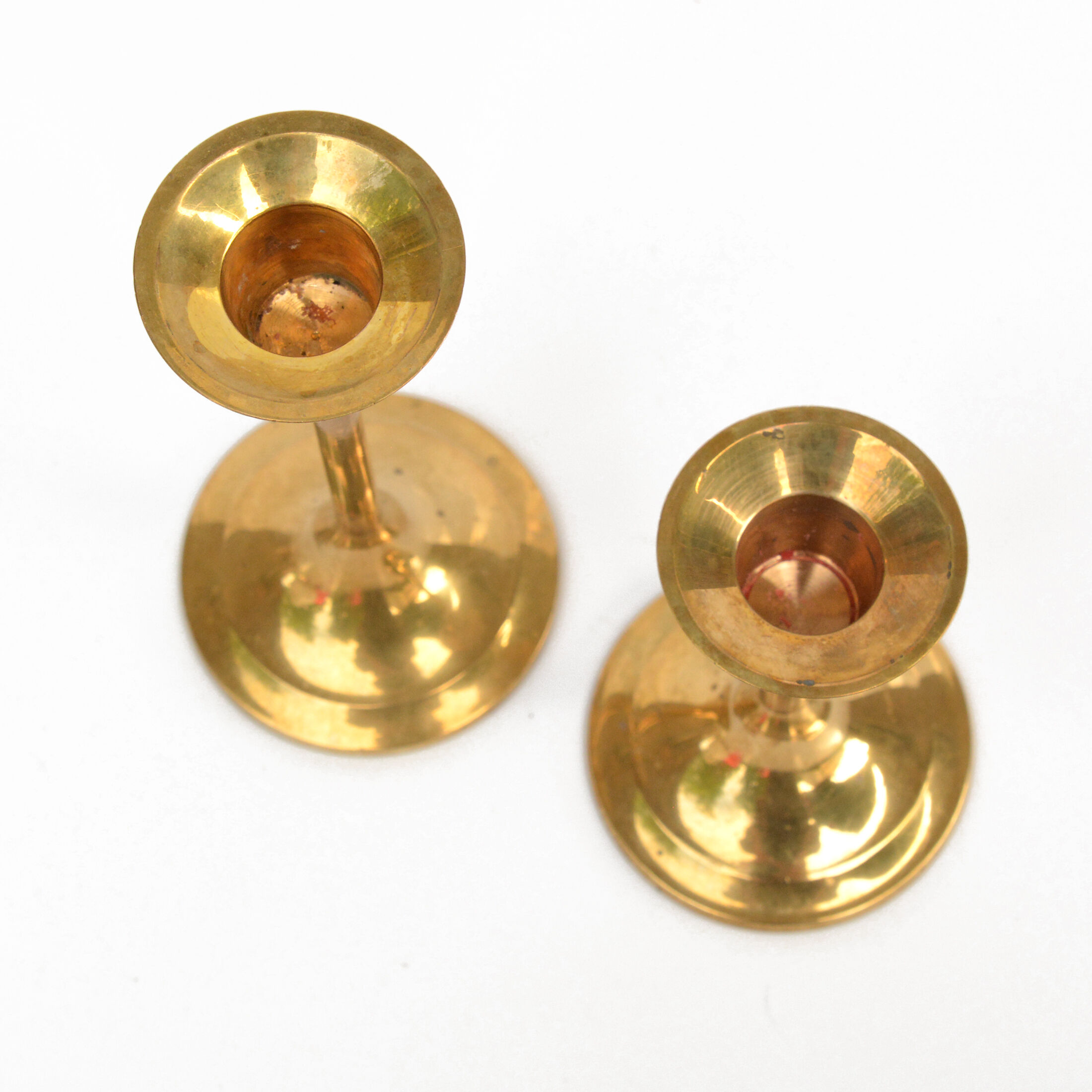 A pair of brass candlesticks, Austria in the 1960