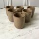 Set of 6 espresso cups in glazed stoneware 70s